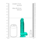 Realrock Crystal Clear 6 Inch Realistic Dildo with Balls – Suction Cup Dildo > Dildos > Realistic Dildos
