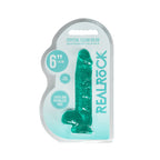 Realrock Crystal Clear 6 Inch Realistic Dildo with Balls – Suction Cup Dildo > Dildos > Realistic Dildos