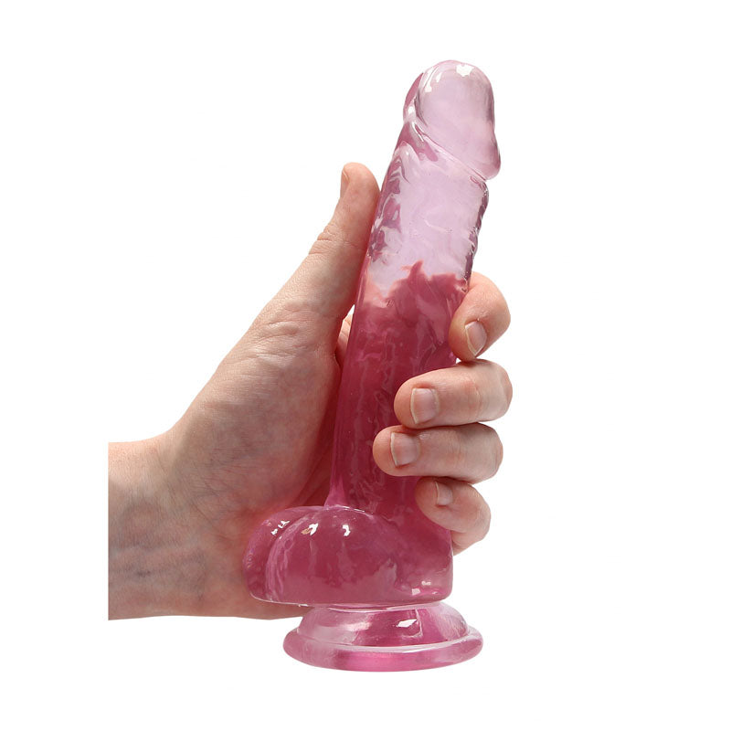 REALROCK 7'' Realistic Dildo With Balls - 17.8 cm Dong in Pink DONGS