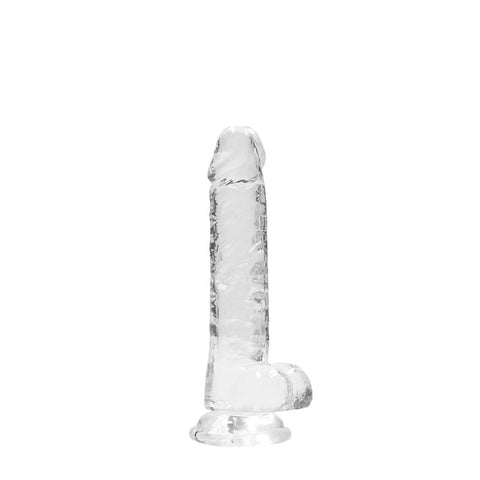 REALROCK 7'' Realistic Dildo With Balls - 17.8 cm Dong in Clear DONGS