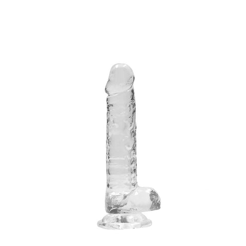 REALROCK 7'' Realistic Dildo With Balls - 17.8 cm Dong in Clear DONGS