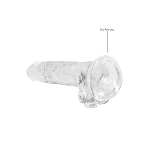 REALROCK 7'' Realistic Dildo With Balls - 17.8 cm Dong in Clear DONGS