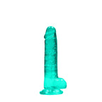 REALROCK Crystal Clear 7 Inch Realistic Dildo with Balls – Body-Safe Dildo > Dildos > Realistic Dildos