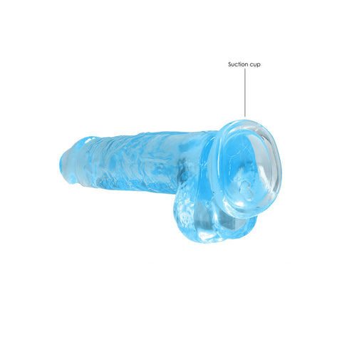 REALROCK 8'' Realistic Dildo With Balls - 20.3 cm Dong in Blue DONGS