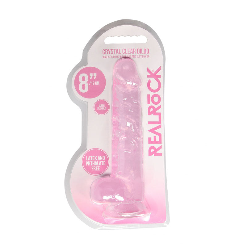Realrock 8 Inch Realistic Dildo With Balls and Suction Cup DONGS