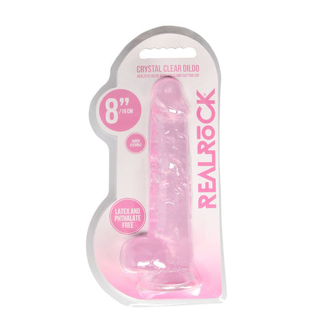 Realrock 8 Inch Realistic Dildo With Balls and Suction Cup DONGS