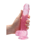 REALROCK Crystal Clear 8 Inch Realistic Dildo with Balls – Skin Safe Rubber Dildo > Dildos > Realistic Dildos