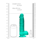 Realrock Crystal Clear 8 Inch Realistic Dildo With Balls – Body-Safe Dildo > Dildos > Realistic Dildos