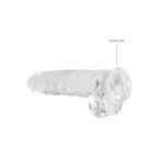 RealRock Crystal Clear 9 Inch Body-Safe Phthalate-Free TPE Realistic Dildo With Balls > Dildos > Realistic Dildos