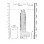 RealRock Crystal Clear 9 Inch Body-Safe Phthalate-Free TPE Realistic Dildo With Balls > Dildos > Realistic Dildos