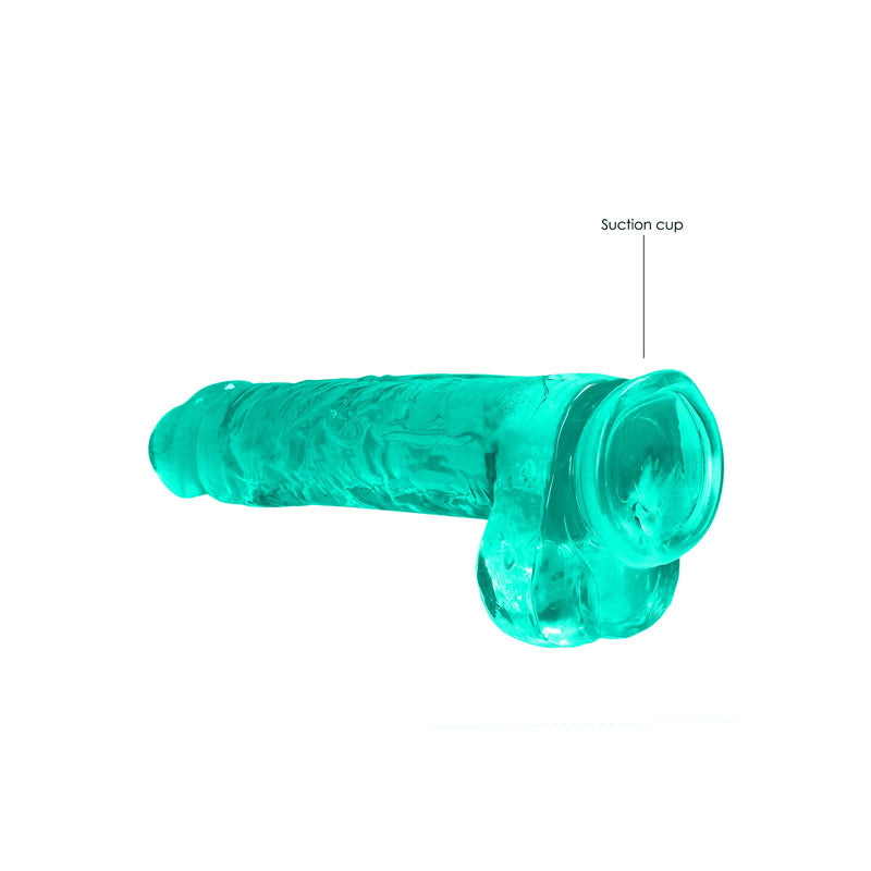 REALROCK Realistic Dildo With Balls 9IN - Crystal Clear Design DONGS