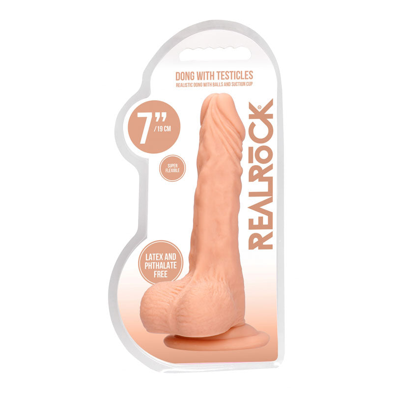 RealRock 7 Inch Realistic Dildo with Balls – Lifelike Phthalate-Free Dildo > Dildos > Realistic Dildos