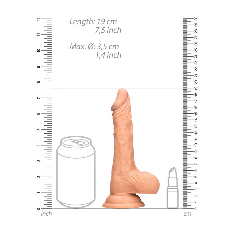 RealRock 7 Inch Realistic Dildo with Balls – Lifelike Phthalate-Free Dildo > Dildos > Realistic Dildos