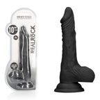 REALROCK 10 Inch Realistic Dong with Balls – Lifelike Dildo Black > Dildos > Large Dildos