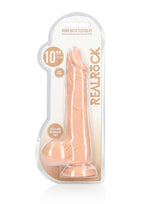 RealRock 10 Inch Realistic Dong With Testicles Flesh > Dildos > Large Dildos