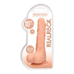 RealRock 10 Inch Realistic Dong With Testicles Flesh > Dildos > Large Dildos