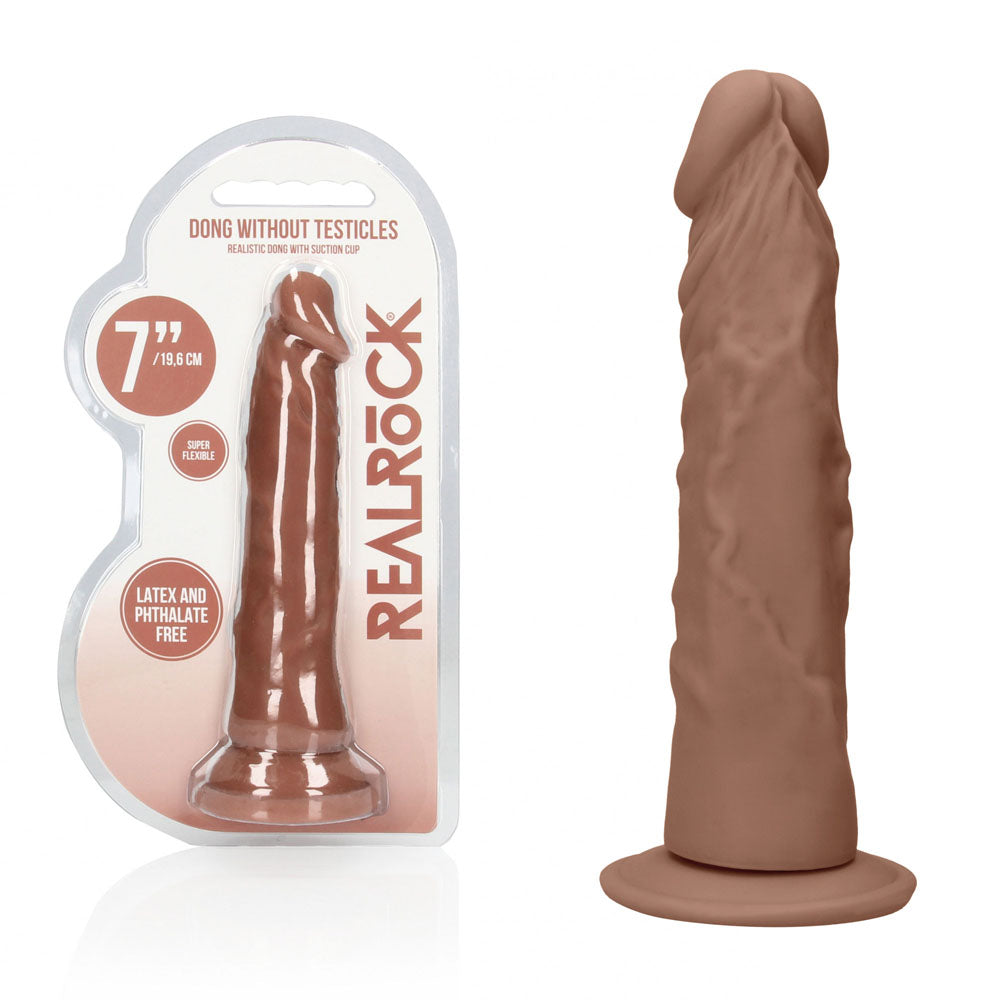 Realrock 7 Inch Realistic Dildo – Phthalate-Free Skin TPE Dildo > Dildos > Realistic Dildos