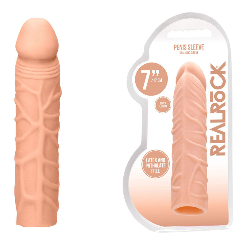 REALROCK 7 Inch Penis Extender – Phthalate-Free Penis Extension Sleeve Flesh > Sex Toys For Men > Penis Sleeves Main image