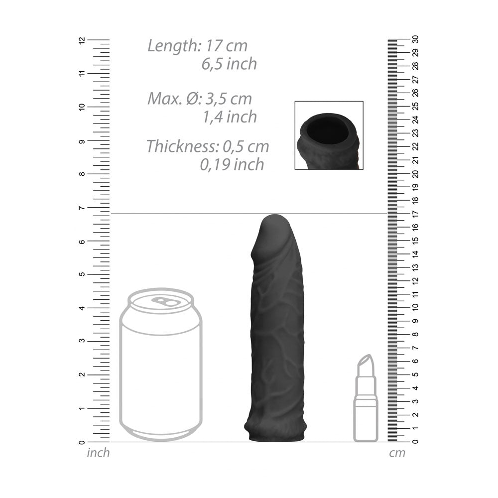 Realrock 6 Inch Realistic Penis Sleeve – Body-Safe Penis Extension Sleeve > Sex Toys For Men > Penis Sleeves