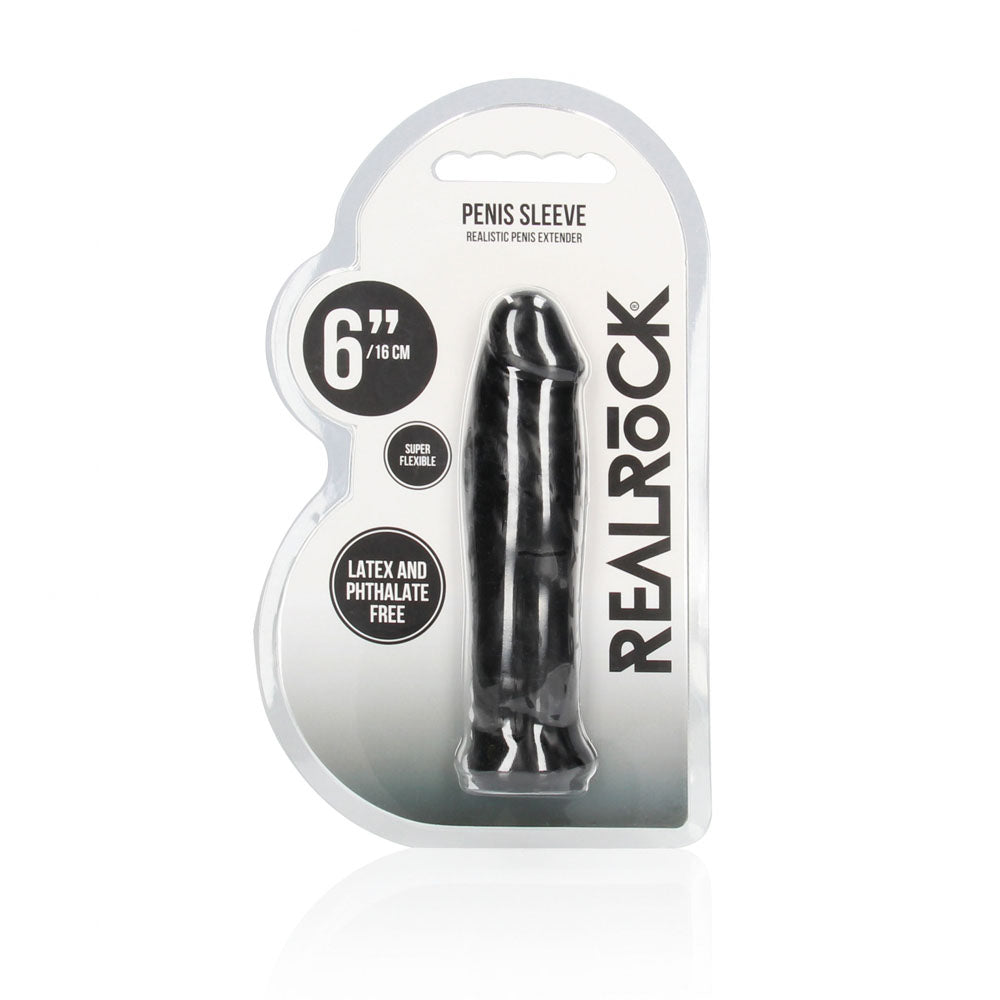 Realrock 6 Inch Realistic Penis Sleeve – Body-Safe Penis Extension Sleeve > Sex Toys For Men > Penis Sleeves