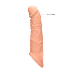 REALROCK 8'' Realistic Penis Extender with Rings - 20.3 cm Penis Extension Sleeve SLEEVES