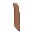 Realrock 8 Inch Realistic Penis Extender with Rings – Penis Extension Sleeve > Sex Toys For Men > Penis Sleeves