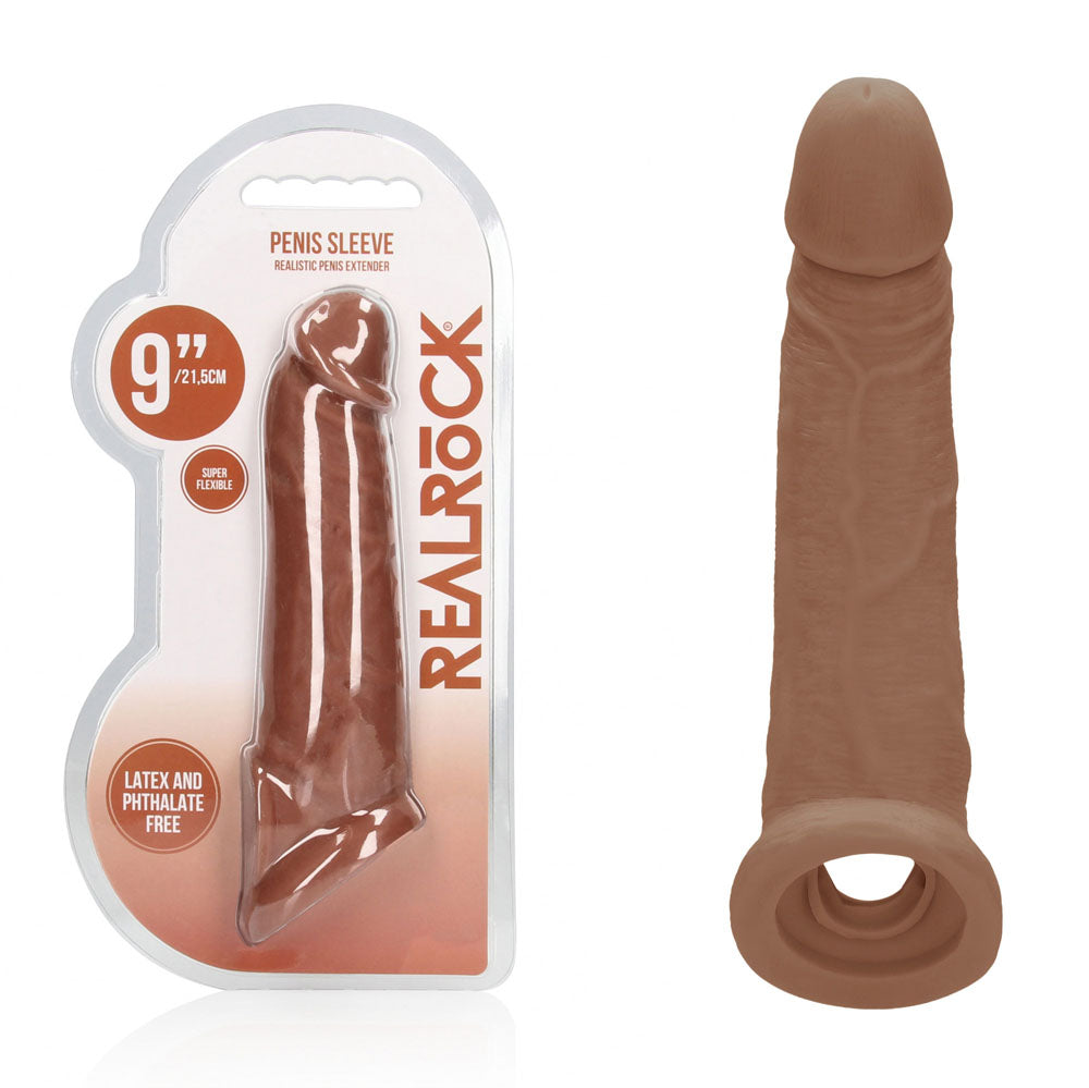 RealRock 9 Inch Penis Sleeve – Phthalate-Free Body-Safe Sleeve Default Title > Sex Toys For Men > Penis Sleeves