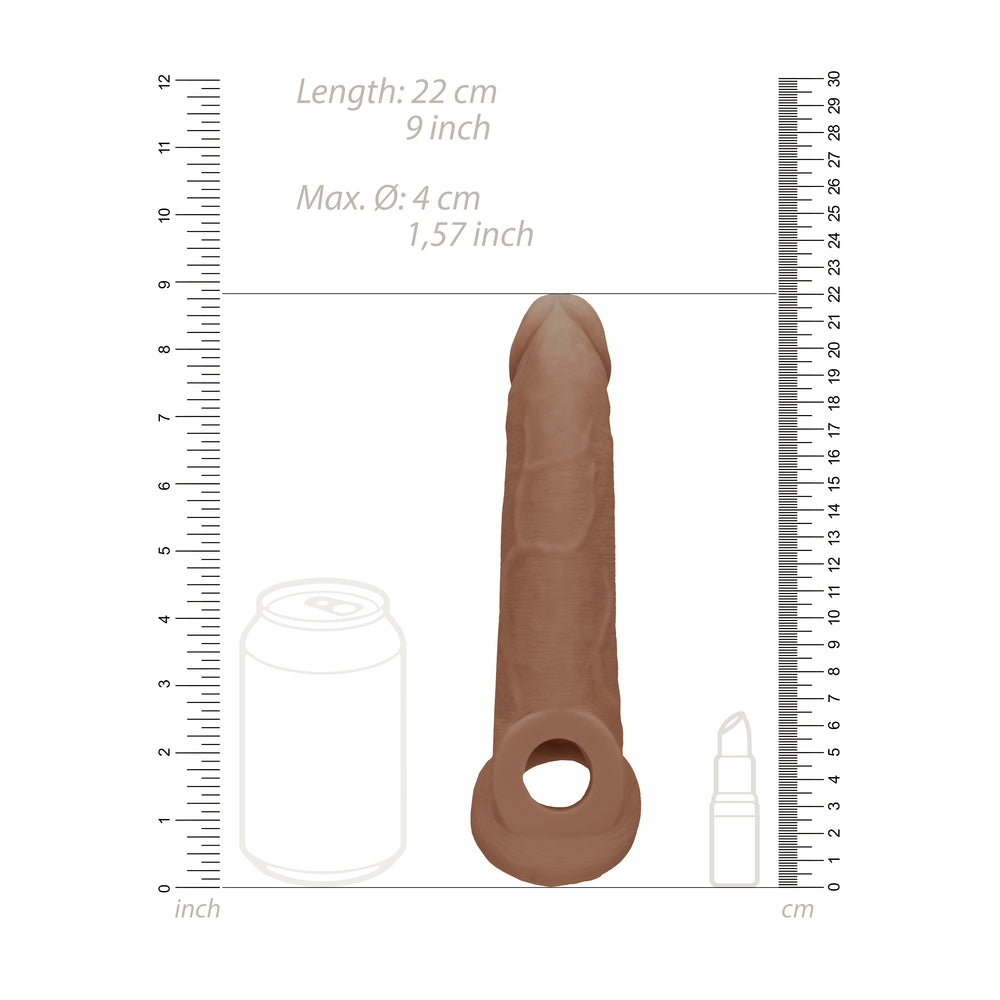RealRock 9 Inch Penis Sleeve – Phthalate-Free Body-Safe Sleeve > Sex Toys For Men > Penis Sleeves