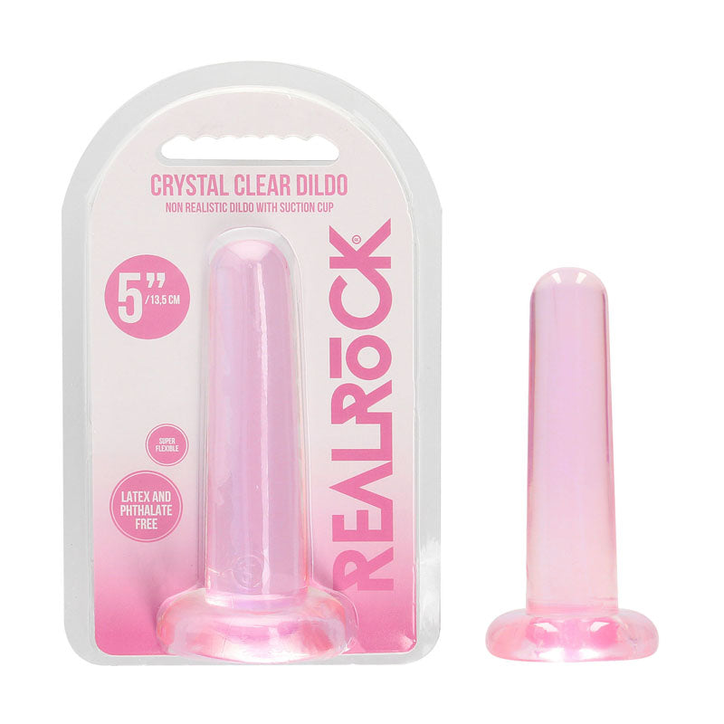 REALROCK Crystal Clear 13.5 cm Dildo With Suction Cup Pink > Dildos > Realistic Dildos Main image