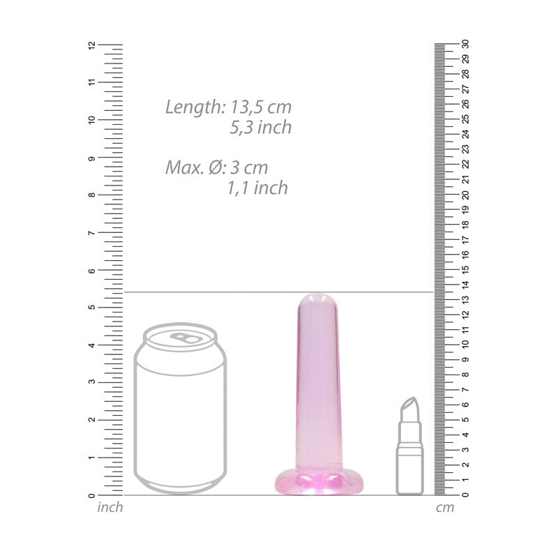 REALROCK Crystal Clear Dildo With Suction Cup – 13.5 cm Dildo > Dildos > Slim Dildos
