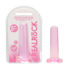 REALROCK Crystal Clear Dildo With Suction Cup – 13.5 cm Dildo Pink > Dildos > Slim Dildos