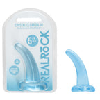 Realrock Transparent Curved Dildo With Suction Cup Base – 11.5cm Blue > Dildos > Neutral Dildos