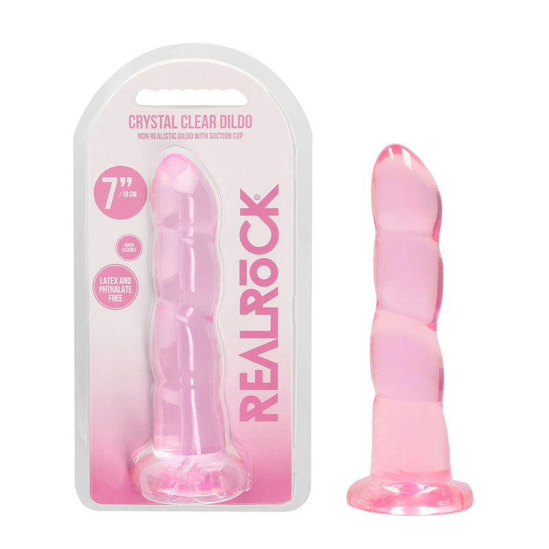 REALROCK Crystal Clear Dildo With Suction Cup – Non Realistic Dildo Default Title > Dildos > Neutral Dildos