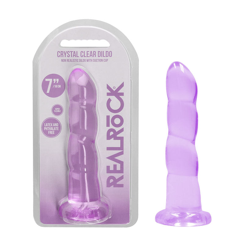 REALROCK Crystal Clear Dildo With Suction Base – Non Realistic Dildo Default Title > Dildos > Neutral Dildos Main image