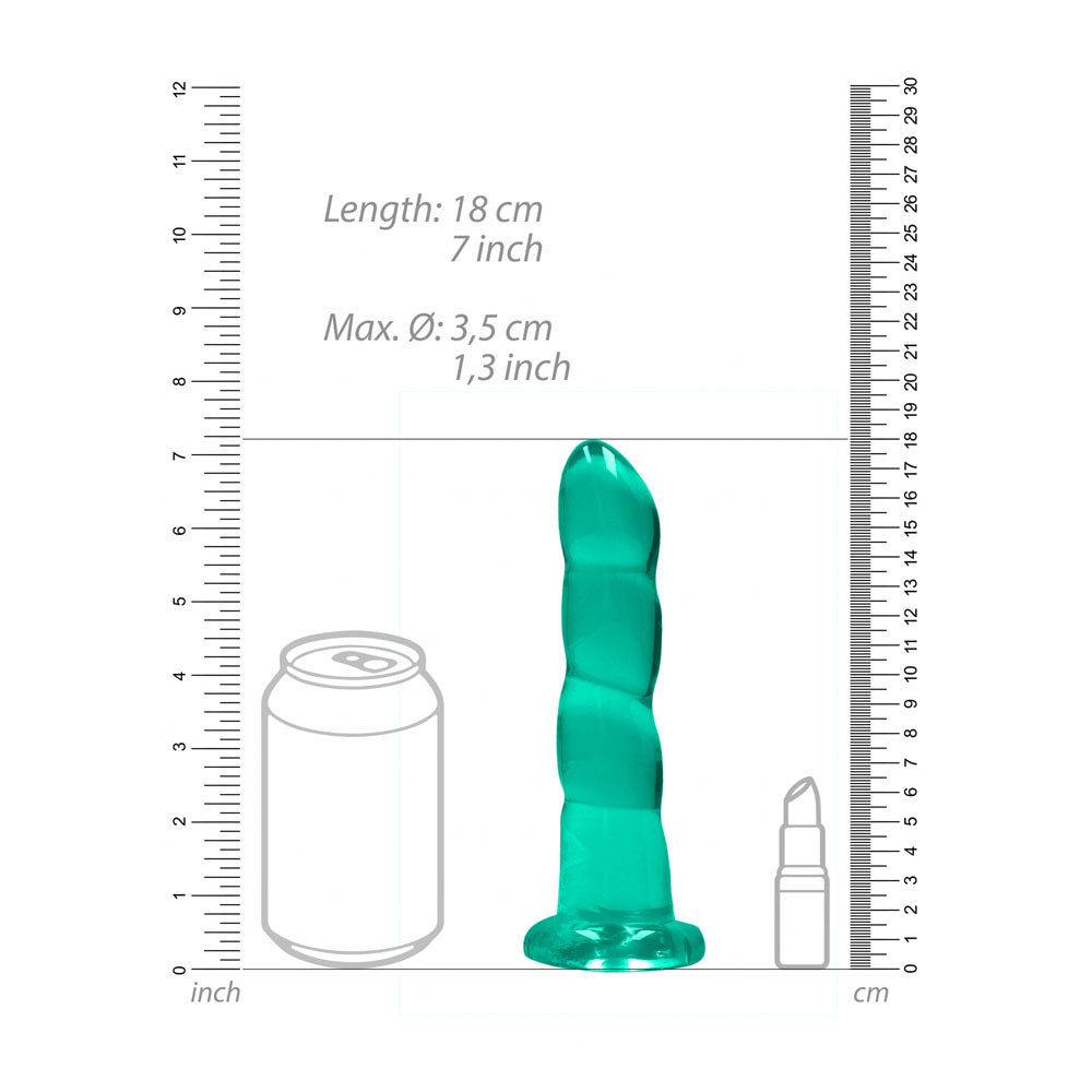 RealRock Crystal Clear 17 cm Dildo with Suction Base > Dildos > Realistic Dildos
