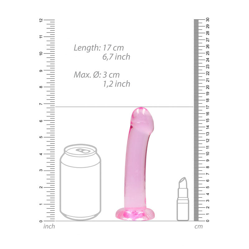 Realrock Crystal Clear Dildo With Suction Cup 17 cm - Dildo > Dildos > Realistic Dildos