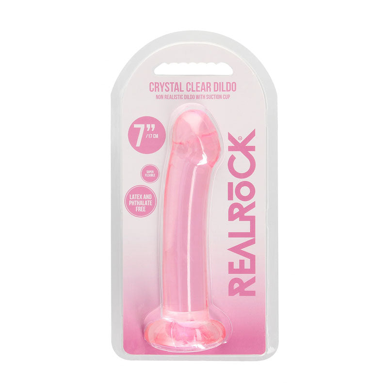 Realrock Crystal Clear Dildo With Suction Cup 17 cm - Dildo > Dildos > Realistic Dildos