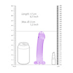 REALROCK Crystal Clear Dildo With Suction Cup – 17 cm Non-Realistic Dildo > Dildos > Neutral Dildos