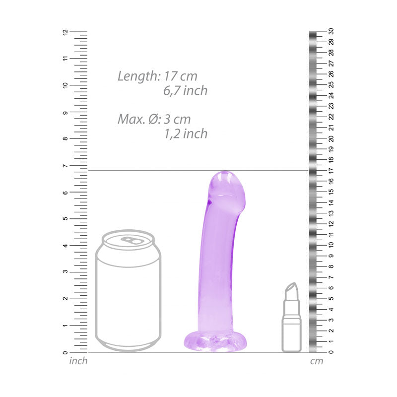 REALROCK Crystal Clear Dildo With Suction Cup – 17 cm Non-Realistic Dildo > Dildos > Neutral Dildos