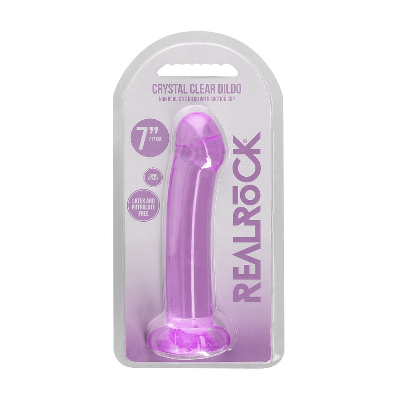 REALROCK Crystal Clear Dildo With Suction Cup – 17 cm Non-Realistic Dildo > Dildos > Neutral Dildos