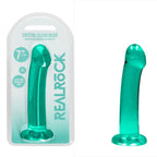 REALROCK Crystal Clear 17 cm Dildo With Suction Cup Turquoise > Dildos > Realistic Dildos