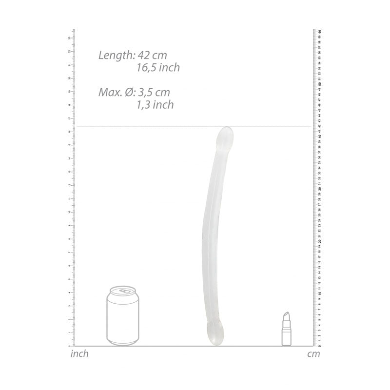 REALROCK Crystal Clear Double Dong – 17 Inch Double Dong > Dildos > Double Dildos