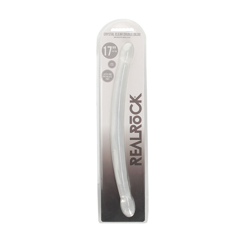 REALROCK Crystal Clear Double Dong – 17 Inch Double Dong > Dildos > Double Dildos