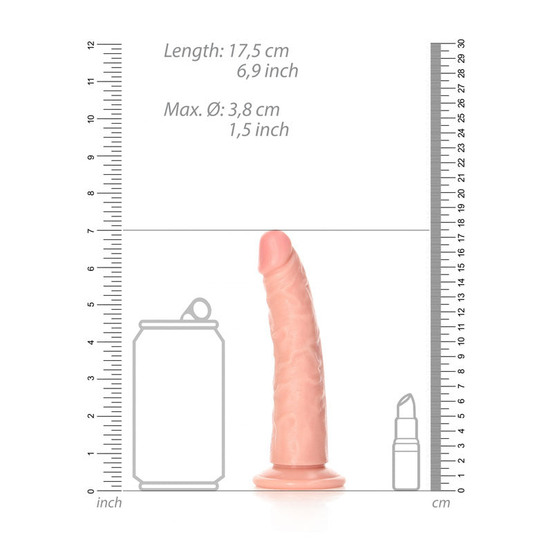 REALROCK Realistic Slim Dildo 15.5 cm (6 Inches) for G-Spot Stimulation Dongs Realistic