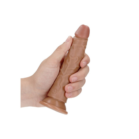 Realrock Realistic Slim Dildo Without Balls 15.5 Centimeters Tan 6 Inch Dong Dongs Realistic