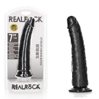 RealRock Realistic Slim Dildo with Suction Cup – 18cm Dildo Black > Dildos > Slim Dildos