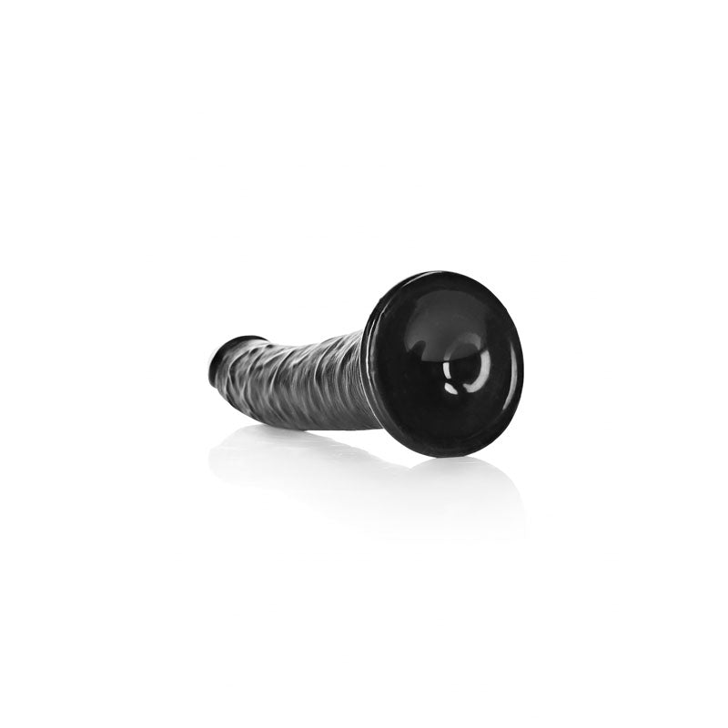 RealRock Realistic Slim Dildo with Suction Cup – 6 to 8 Inch Black 8" > Dildos > Slim Dildos