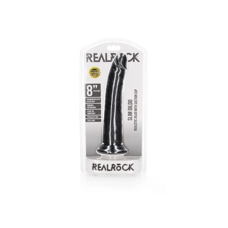 RealRock Realistic Slim Dildo with Suction Cup – 20.5 cm (8 Inch) Slim Dildo > Dildos > Slim Dildos