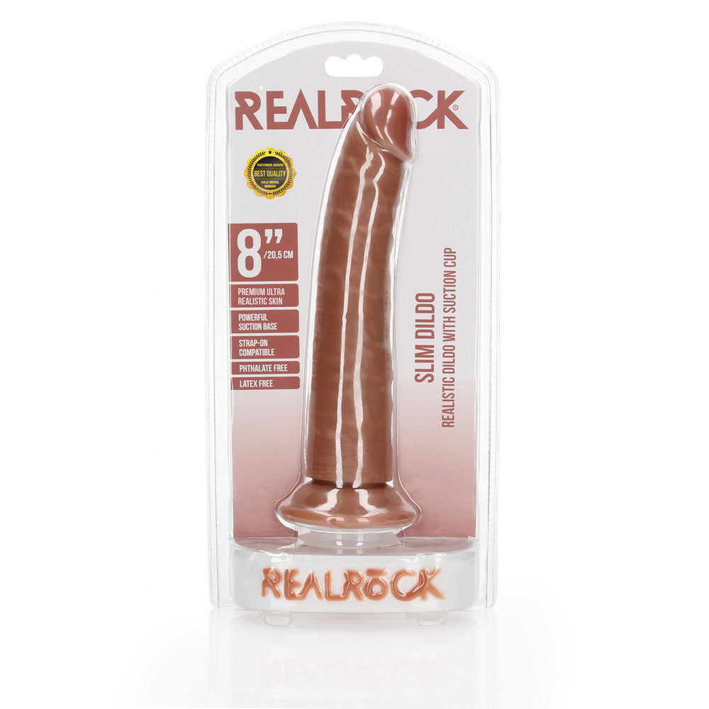 RealRock Realistic Slim Dildo with Suction Cup – 20.5cm Dildo > Dildos > Slim Dildos