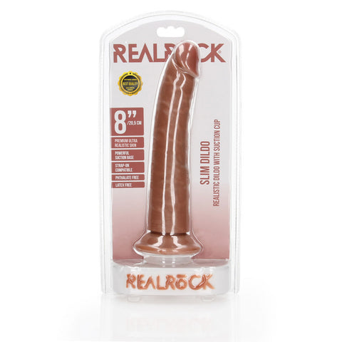 Realrock Realistic Slim Dildo with Suction Cup 20.5cm Dongs Realistic